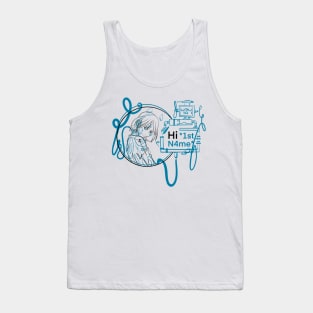 Hi *first name* - Blue version Tank Top